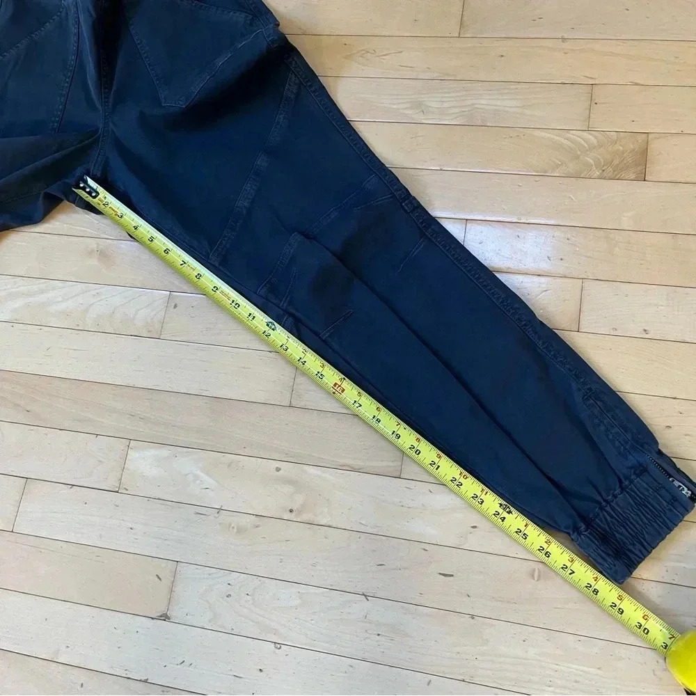 Spanx Cargo Jogger Women's Size Large Washed Black Twill Ankle Zip Pants NWT - Picture 12 of 12